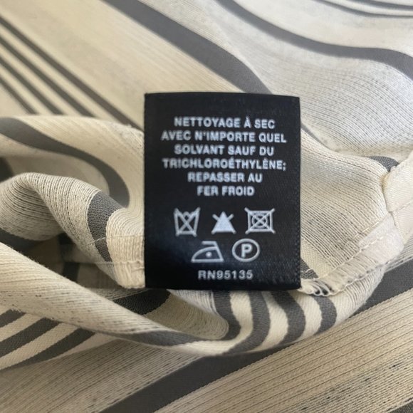 Lafayette 148 New York Dolman Sleeve, Vertical Stripe‎ Boxy Blouse, Size L - Picture 6 of 7